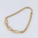 Christian Dior Necklace metal Gold Tone Auth SW2803-11