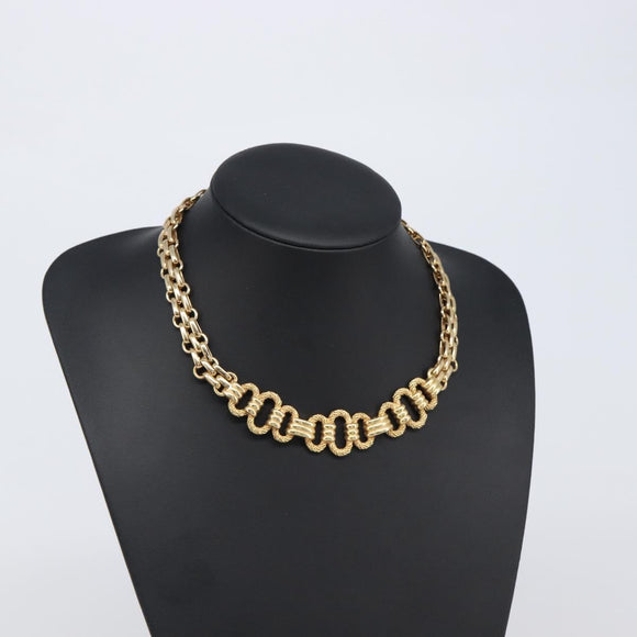 Christian Dior Necklace metal Gold Tone Auth SW2803