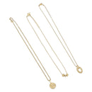 Christian Dior Necklace metal 3 Set Gold Auth SW2804-1