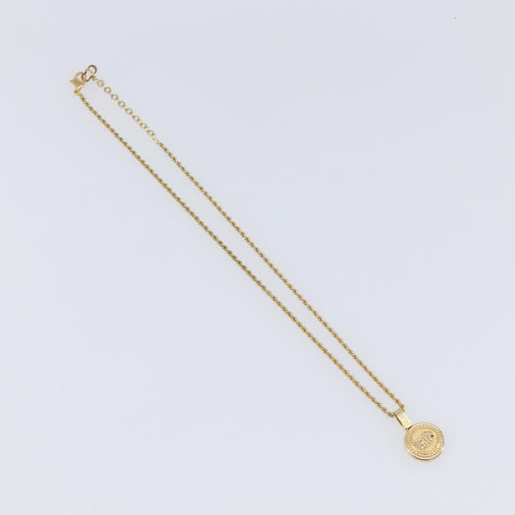 Christian Dior Necklace metal 3 Set Gold Auth SW2804