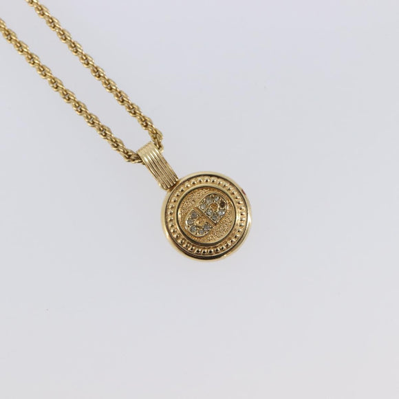 Christian Dior Necklace metal 3 Set Gold Auth SW2804
