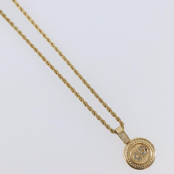 Christian Dior Necklace metal 3 Set Gold Auth SW2804
