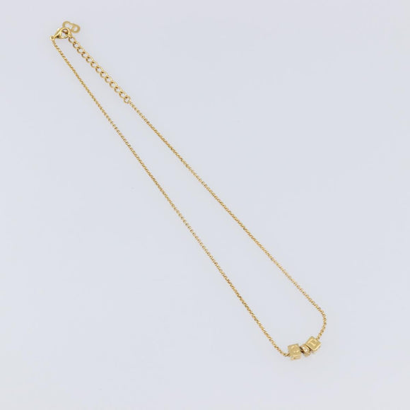 Christian Dior Necklace metal 3 Set Gold Auth SW2804