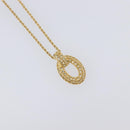 Christian Dior Necklace metal 3 Set Gold Auth SW2804-3