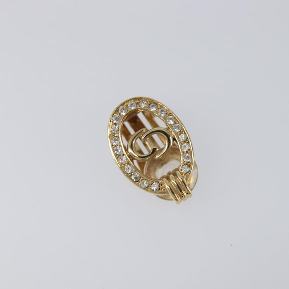 Christian Dior Earring metal Gold Tone Auth SW2805V
