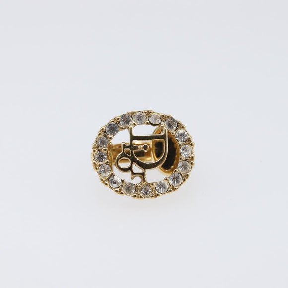 Christian Dior Earring metal Gold Tone Auth SW2806V
