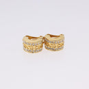 Christian Dior Earring metal 3 Set Gold Tone Auth SW2808-14