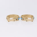 Christian Dior Earring metal 3 Set Gold Tone Auth SW2808-3