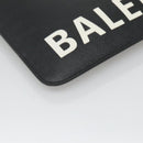 BALENCIAGA Clutch Bag Leather Black Gold 630626 Auth sw281-15