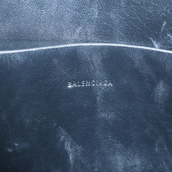 BALENCIAGA Clutch Bag Leather Black Gold 630626 Auth sw281