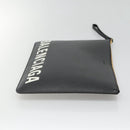 BALENCIAGA Clutch Bag Leather Black Gold 630626 Auth sw281-3