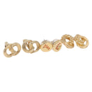 Christian Dior Earring metal 3 Set Gold Tone Auth SW2810-1