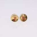Christian Dior Earring metal 3 Set Gold Tone Auth SW2810-8
