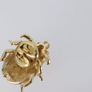 Christian Dior Ladybug Brooch metal Gold Auth SW2812-7