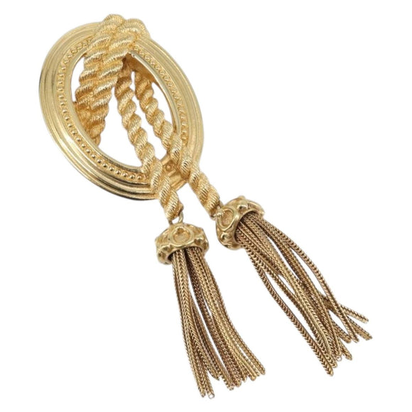 Christian Dior Brooch metal Gold Tone Auth SW2813V