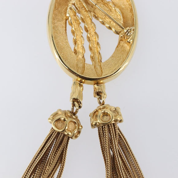 Christian Dior Brooch metal Gold Tone Auth SW2813V