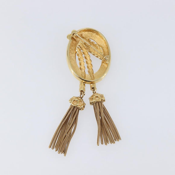 Christian Dior Brooch metal Gold Tone Auth SW2813V