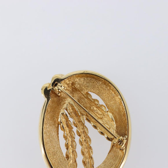 Christian Dior Brooch metal Gold Tone Auth SW2813V
