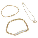 Christian Dior Bracelet metal 3 Set Gold Auth SW2817-1