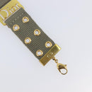 Christian Dior Bracelet Canvas Khaki Auth SW2818-10