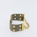 Christian Dior Bracelet Canvas Khaki Auth SW2818-4
