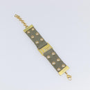 Christian Dior Bracelet Canvas Khaki Auth SW2818-6