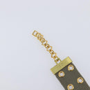 Christian Dior Bracelet Canvas Khaki Auth SW2818-7