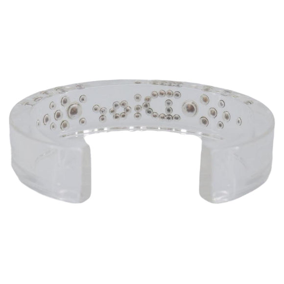 Christian Dior Bangle Bracelet plastic Clear Auth SW2819