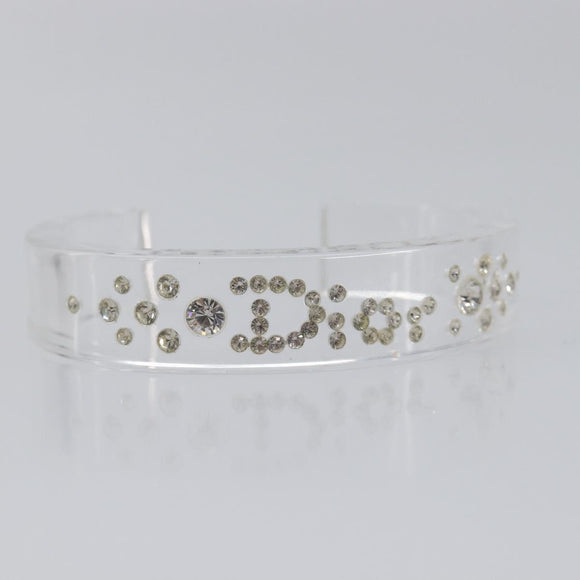 Christian Dior Bangle Bracelet plastic Clear Auth SW2819