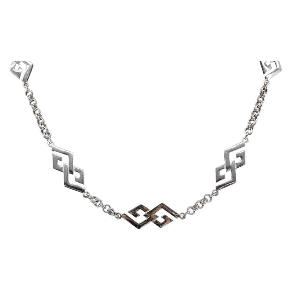 GIVENCHY Necklace metal Silver Auth SW2820