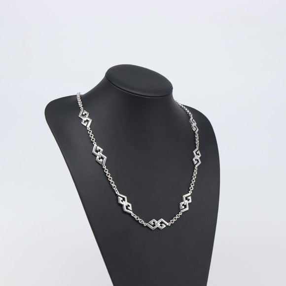 GIVENCHY Necklace metal Silver Auth SW2820