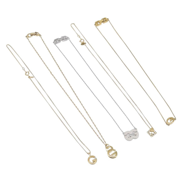 GIVENCHY Necklace metal 5 Set Silver Gold Auth SW2821