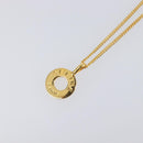 CELINE Necklace metal Gold Tone Auth SW2829V-3