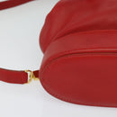 LOEWE Backpack Leather Red Gold Auth sw283-9