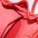 LOEWE Backpack Leather Red Gold Auth sw283-18