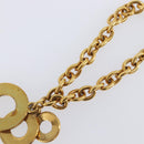 CELINE Circle Bracelet metal Gold Tone Auth SW2830-10