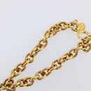 CELINE Circle Bracelet metal Gold Tone Auth SW2830-11