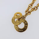CELINE Circle Bracelet metal Gold Tone Auth SW2830-3