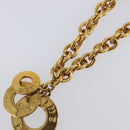 CELINE Circle Bracelet metal Gold Tone Auth SW2830-4