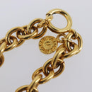 CELINE Circle Bracelet metal Gold Tone Auth SW2830-7