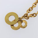 CELINE Circle Bracelet metal Gold Tone Auth SW2830-9