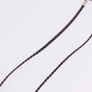 CELINE Choker Necklace Leather Brown Auth SW2831-10