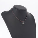 CELINE Choker Necklace Leather Brown Auth SW2831-14