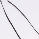 CELINE Choker Necklace Leather Brown Auth SW2831-5