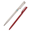 TIFFANY&Co. Ballpoint Pen metal 2 Set Silver Red Auth SW2832-1