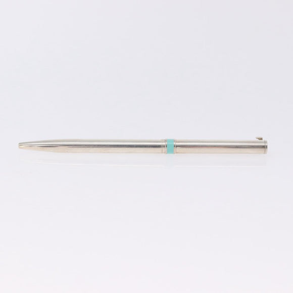 TIFFANY&Co. Ballpoint Pen metal 2 Set Silver Red Auth SW2832