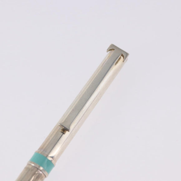 TIFFANY&Co. Ballpoint Pen metal 2 Set Silver Red Auth SW2832