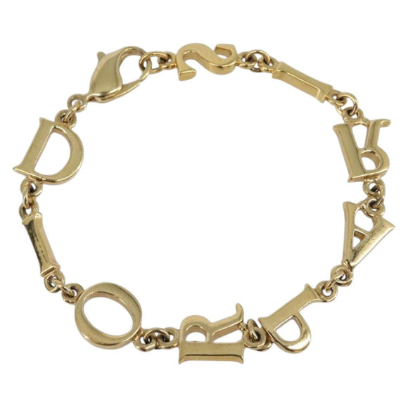 Christian Dior Bracelet Metal Gold Tone Auth SW2835V