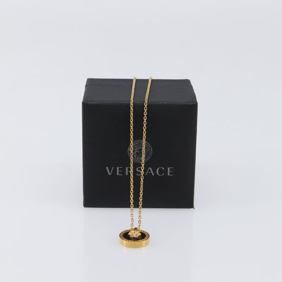 VERSACE Medusa Necklace Metal Gold Tone Auth SW2838V