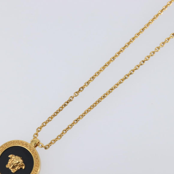 VERSACE Medusa Necklace Metal Gold Tone Auth SW2838V